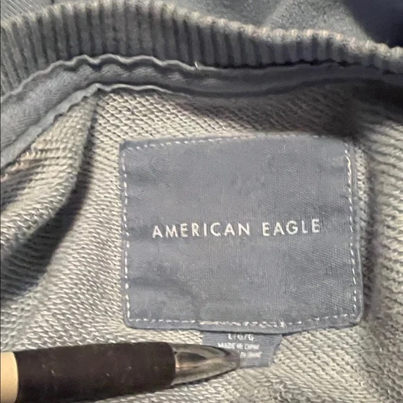 American Eagle Outfitters Light Blue Distressed Sweatshirt - Picture 2 of 8
